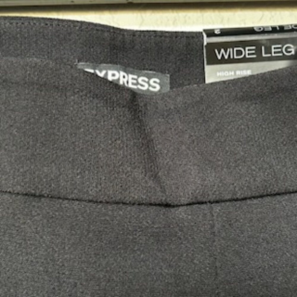 NWT Express Classic Wide Leg High Rise Pants With Side Zipper - Picture 11 of 11